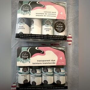 Color Pour Resin Transparent Dye, & Opaque Dye Set Blue - Greens Colorant Pack